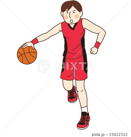 バスケットボール選手 男性 のイラスト素材