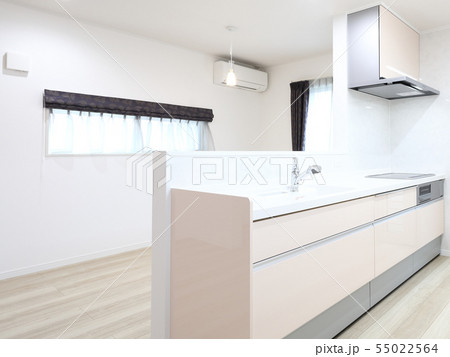 新築住宅 LDK内のシステムキッチン 55022564