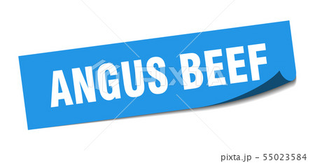 angus beef sticker. angus beef square isolated 55023584