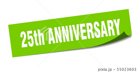 25th anniversary sticker. 25th anniversary square 55023603
