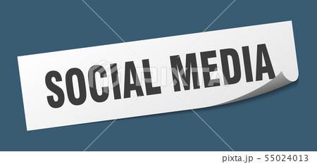 social media sticker. social media square isolated 55024013