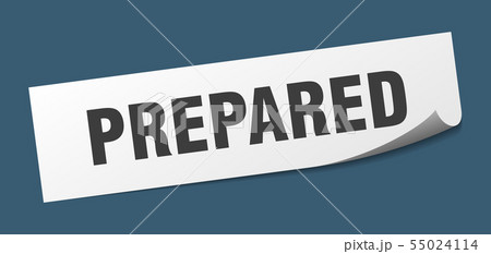 prepared sticker. prepared square isolated sign.のイラスト素材 [55024114] - PIXTA