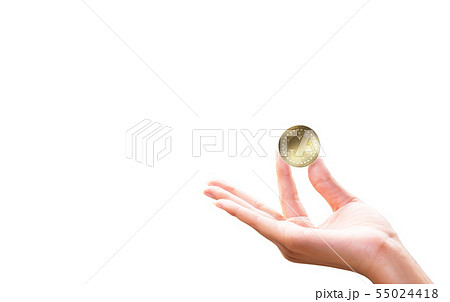 The handle holds a new silver coin. The third 55024418