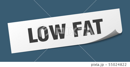 low fat sticker. low fat square isolated sign. low 55024822