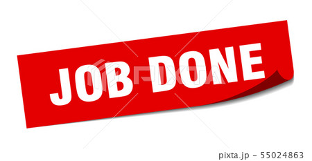 job done sticker. job done square isolated sign. job done sticker. job done square isolated sign. 55024863