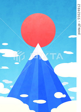 年賀状2020 富士山 初日の出 年賀サイズ 年賀状2020 富士山 初日の出 年賀サイズ 55024912