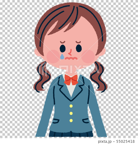 Crying Student Icon Illustration of a crying female student - Stock Illustration [55025418 ...