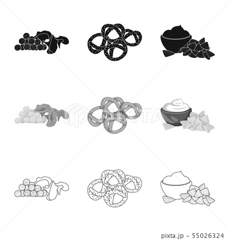 Vector illustration of taste and seasonin sign. Collection of taste and organic stock symbol for web Vector illustration of taste and seasonin sign. Collection of taste and organic stock symbol for web 55026324
