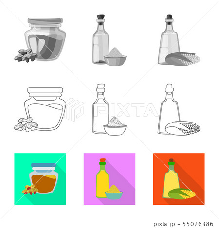 Vector illustration of healthy and vegetable icon. Collection of healthy and agriculture vector icon Vector illustration of healthy and vegetable icon. Collection of healthy and agriculture vector icon 55026386