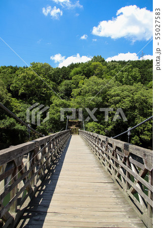宇治の天ケ瀬橋 つり橋 吊り橋 風景 宇治の天ケ瀬橋 つり橋 吊り橋 風景 55027583