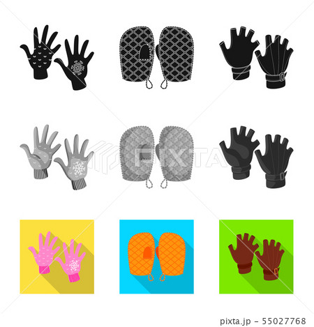 Vector illustration of silhouette and safety symbol. Set of silhouette and comfort stock symbol for 55027768