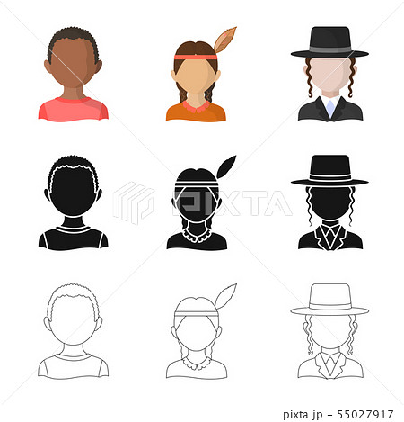 Isolated object of imitator and resident logo. Set of imitator and culture stock symbol for web. 55027917