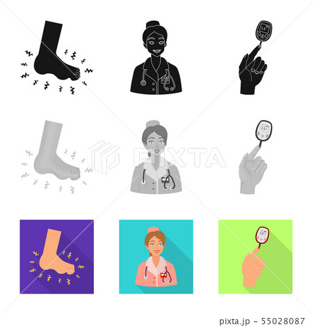 Vector illustration of diet and treatment symbol. Collection of diet and medicine vector icon for Vector illustration of diet and treatment symbol. Collection of diet and medicine vector icon for 55028087