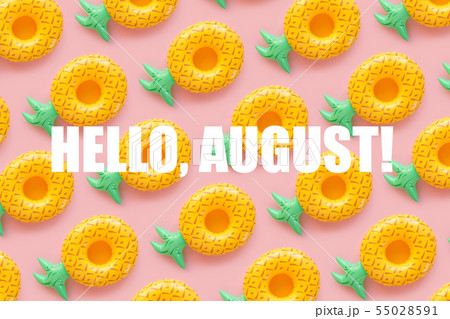 Seamless pattern with Inflatable penapples on a 55028591