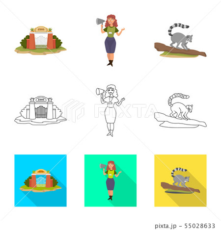 Vector illustration of nature and fun icon. Collection of nature and entertainment stock vector 55028633