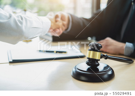 Judge gavel with Justice lawyer having team Judge gavel with Justice lawyer having team 55029491