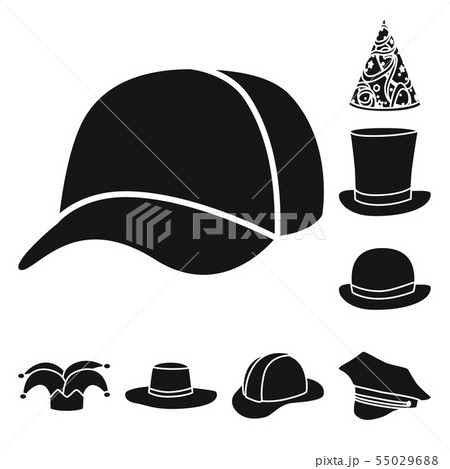 Vector illustration of beanie and beret sign. Set of beanie and napper vector icon for stock. Vector illustration of beanie and beret sign. Set of beanie and napper vector icon for stock. 55029688