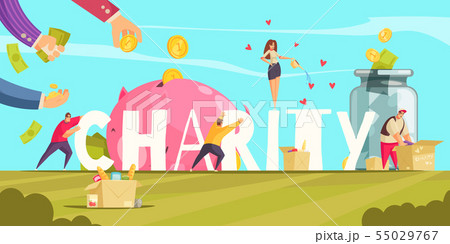 Charity Donations Landscape Composition 55029767