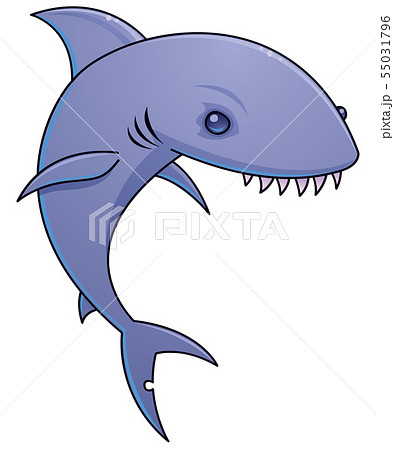 Cartoon Shark Character 55031796