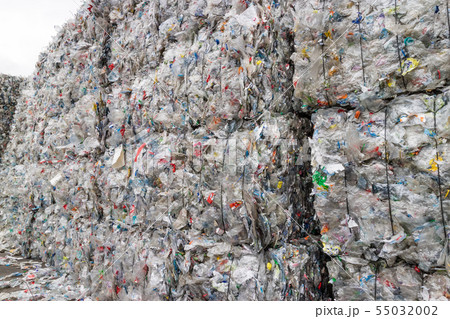 Plastics recycling centers and raw material 55032002