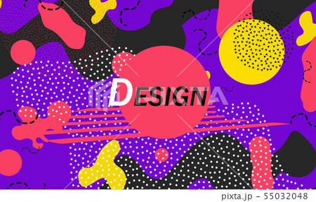 Memphis pattern. Vector Illustration 55032048