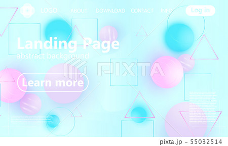 Landing page. Geometric background. Landing page. Geometric background. 55032514