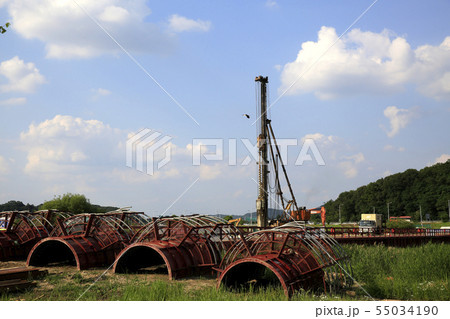 河川 建設現場 空 55034190
