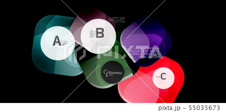 Info graphics circles background. Success icon symbol. Vector info graphic design. Creative vector 55035673