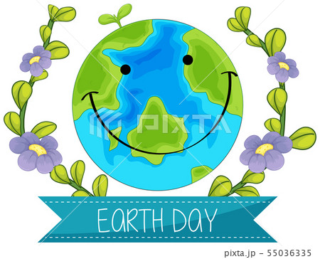 Happy earth day concept 55036335