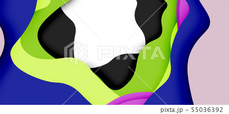 Abstract cut out abstract waves for web design. Color geometric pattern. Vector abstract geometric Abstract cut out abstract waves for web design. Color geometric pattern. Vector abstract geometric 55036392