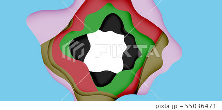 Vector decorative background. Abstract web template with cut out 3d paper abstract waves on light Vector decorative background. Abstract web template with cut out 3d paper abstract waves on light 55036471
