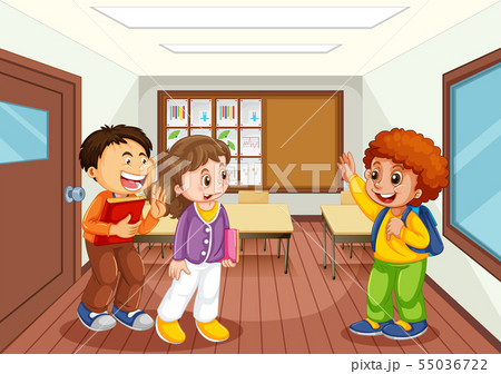 Children in classroom scene Children in classroom scene 55036722