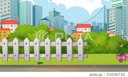 Park in city scene Park in city scene 55036730
