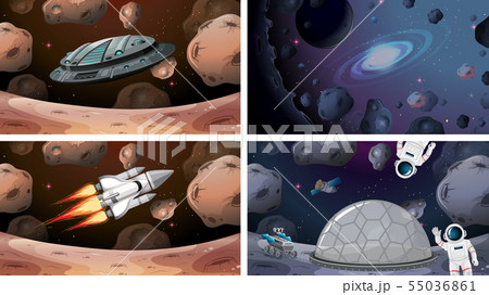 Space background scene set Space background scene set 55036861