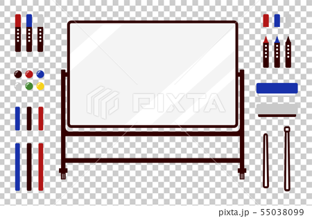 Whiteboard Pen Magnet Etc Small Set Stock Illustration