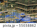 Builder worker in safety protective equipment. 55038862