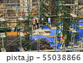 Builder worker in safety protective equipment. 55038866