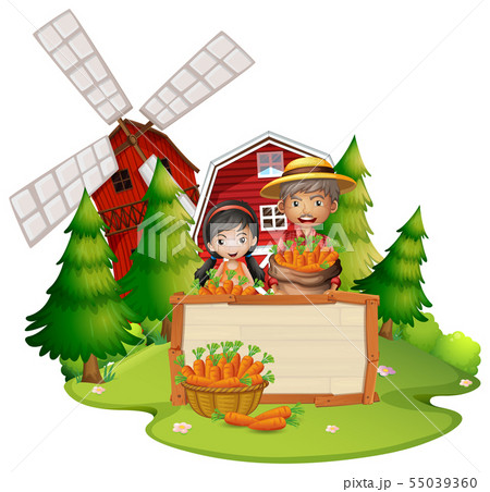 Farm blank frame background 55039360