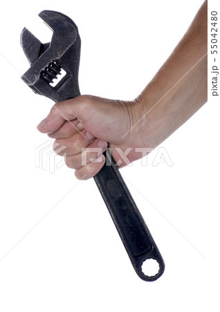 adjustable spanner isolated on white 55042480