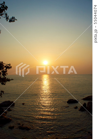 Sunset on the Goa beach, India 55044074