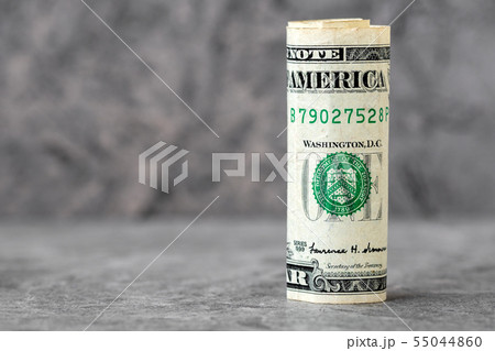 Rolled american dollar banknote 55044860