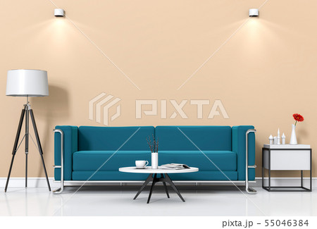 interior living lighting room with sofa. interior living lighting room with sofa. 55046384