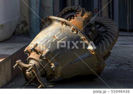 Old gear set on the floor. Old gear set on the floor. 55046436