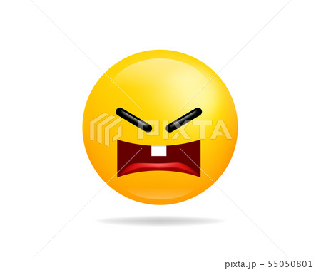 Emoji Smile Icon Vector Symbol Smiley Face Yellowのイラスト素材