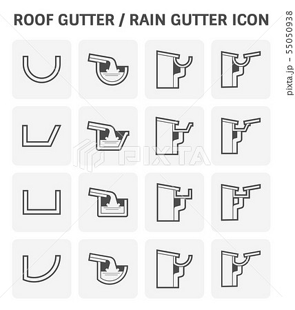 roof gutter icon 55050938