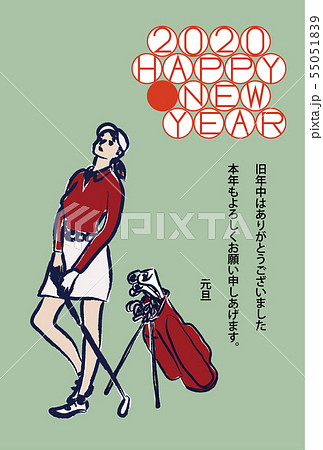 年賀はがき_ゴルフ 年賀はがき_ゴルフ 55051839