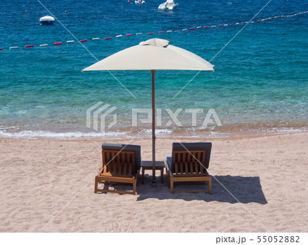 Adriatic sea beach on a sunny day 55052882