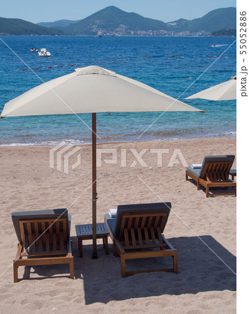 Adriatic sea beach on a sunny day Adriatic sea beach on a sunny day 55052886