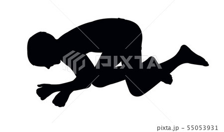 boy sleeping body silhouette vector 55053931