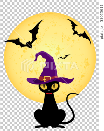 Black cat (Halloween material) 55055611